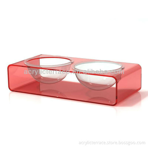 Fashion design Acrylic double pet bowls